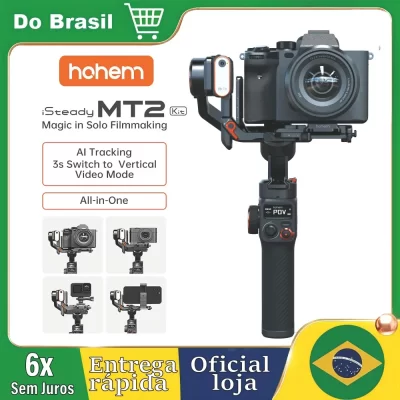 Hohem-MT2 Kit para câmera sem espelho, Action Cam, Estabilizador para Sony, Nikon, Canon Stands, Smartphone, Aparelho fotográfico