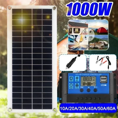 Controlador do painel solar para o telefone, rv, carro, MP3, PAD, carregador, fornecimento de bateria ao ar livre, célula 10A-100A, 12V, 1000W