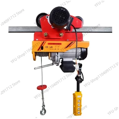 Talha de elevação elétrica para carro, guindastes, deslizando, esquerda e direita com polias, Electric Power Lifting Tool, 12m corda de tração, 1000kg