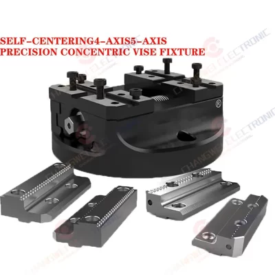 Precisão concêntrica Torno Fixture, auto-centrado, CNC, mandíbula macia substituível, cinco eixos, 4 eixos, 5 eixos