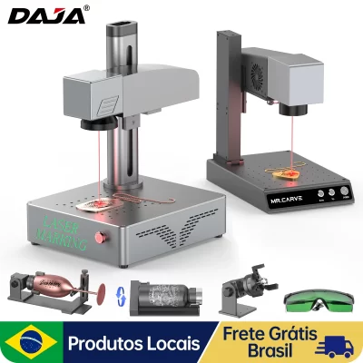 Daja metal gravador a laser marca rápida ouro prata alumínio cobre aço plástico falso couro máquina de marcação para cão tag jóias