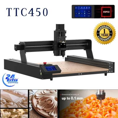 Twotress-TTC450 Máquina De Gravação A Laser, Router Fresagem De Corte, Gravador A Laser, 500W Spindle Motor Kit, DIY Madeira Trabalhando