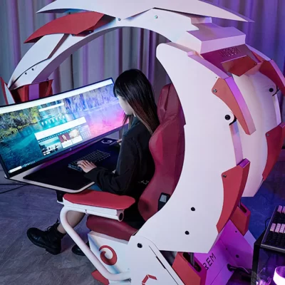 Cockpit ergonômico cadeira de computador integrado mesas de jogo cabine espaço cápsula e-sports cabine