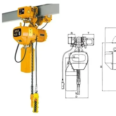 Talhas e guindastes Fabricantes de talhas elétricas com gancho ou Torlley