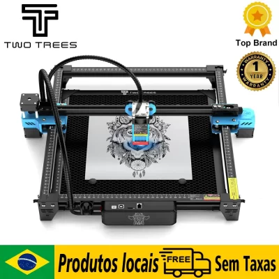 TwoTrees TTS-55 Pro Gravador a laser com controle offline Wifi 80W Máquina de corte e gravação a laser 445± 5nm Máquina CNC de luz azul