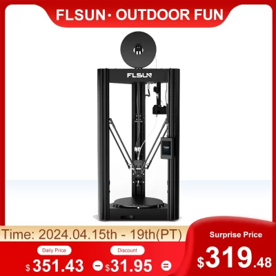 Flsun sr super racer fdm 3d impressora de alta velocidade removível malha cama quente processador de 32 bits conjunto rápido