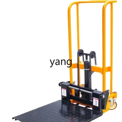 Yjq-Manual Mini Forklift, Elevador hidráulico pequeno doméstico, Hand Push Lift, Carro empilhamento manipulação caminhões