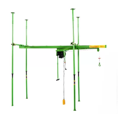 Anel duplo interno com 4 colunas, guindaste deslizante direto, talha pequena, decoração de casa, alimentação