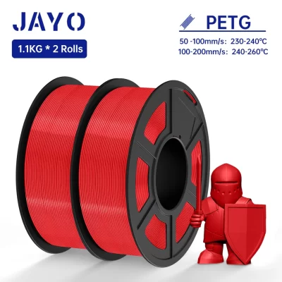 O pla petg da impressora 3d de jayo mais o filamento 2 do abs 1.75mm rola o plástico da cor múltipla alto transparente para toda a impressão de fdm 3d