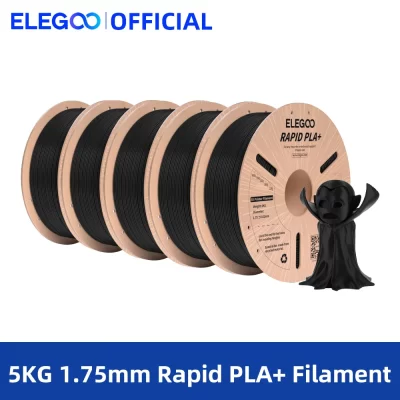 ELEGOO Rapid PLA Plus Pacote de 1,75 mm 5KG, PLA + Precisão dimensional do filamento da impressora 3D +/- 0,02 mm Serve para a maioria das impressoras 3D FDM