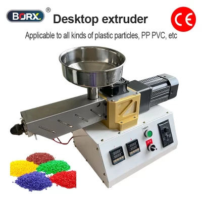 BORX SJ25 Pequena Máquina Injetora, Extrusora De Plástico Desktop, Material Polímero, Único parafuso