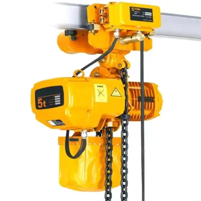 Talha de corrente elétrica de velocidade única 3t com controle remoto G80 Ferramentas de elevação de corrente de aço Carrinho de talha de bloco