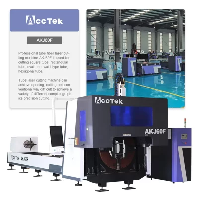 Máquina de corte do tubo do laser da fibra, CNC, tubo quadrado da tubulação, máquina de corte do metal, 3000W, 6kW