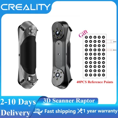Creality 3D Scanner Raptor CR-Scan Impressão 3D Digitalização portátil Precisão de 0,02 mm Velocidade de digitalização 60fps Laser azul Scanner de luz NIR