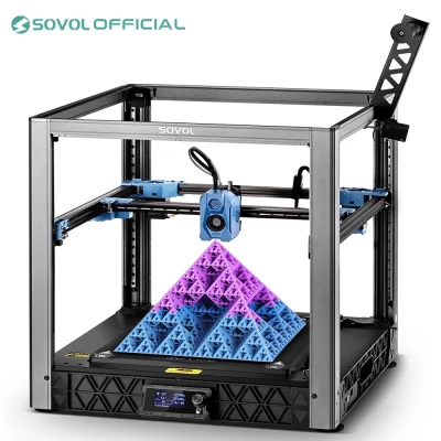 Impressora 3D Sovol SV08 Core-XY de código aberto, max 700 mm/s impressoras 3D de alta velocidade com 300 ℃ Hotend e câmera sem entupimento