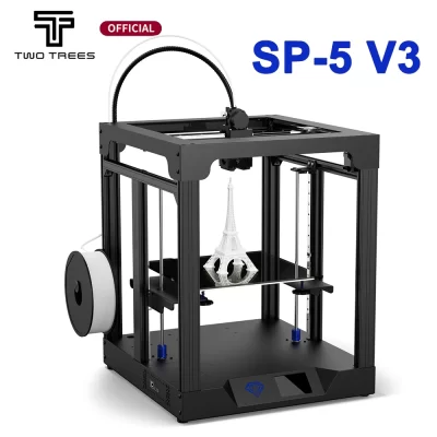 Twotrees Impressora 3D de alta velocidade SP-5 V3 Atualização Core XY FDM Impressora colorida de tamanho grande 350 m/s Impressão de eixo Z duplo PA/PC/PLA