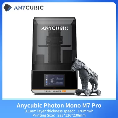 ANYCUBIC-Impressora 3D Photon Mono M7 Pro, 10.1 "LCD, Impressora 3D Resina, 14K Mono MSLA, Tamanho de Impressão 223*126*230mm, 170mm, Tamanho