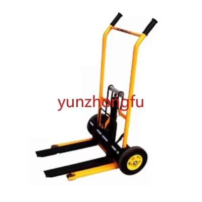Empilhadeira manual portátil de carga, Empilhador de manuseio, Elevador doméstico leve e pequeno, Carrinho de tigre plano dobrável, 200kg