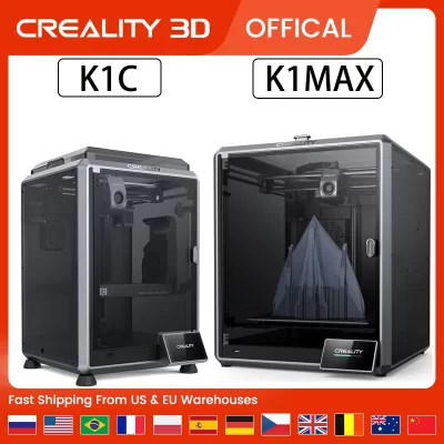 Creality impressora 3d k1c impressora 3d k1max impressora 3d 600 mm/s impressão de alta velocidade super detecção ai lado 32mm3/s grande