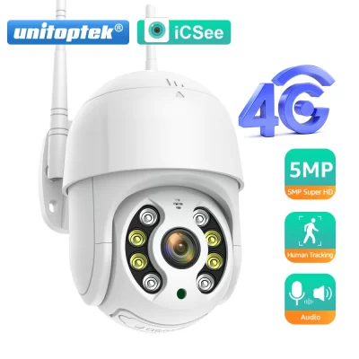 4g cartão sim câmera ip ptz 3mp 5mp hd sem fio wi fi ao ar livre câmera de segurança dome cctv p2p onvif áudio em dois sentidos icsee