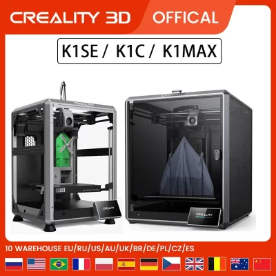 Creality impressora 3d k1se/k1c/k1max velocidade máxima de impressão 600 mm/s impressora 3d nivelamento automático extrusora direta de engrenagem dupla