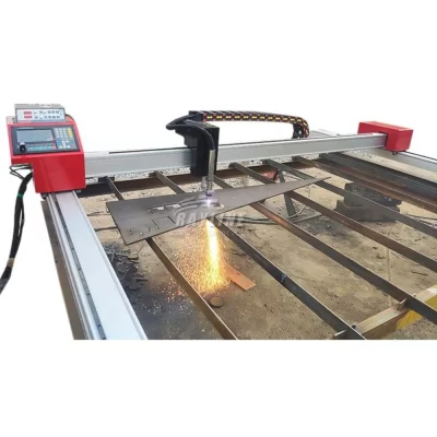 Liga de alumínio portátil cnc plasma chama dupla-purpose pórtico máquina de corte, aço carbono e aço inoxidável corte