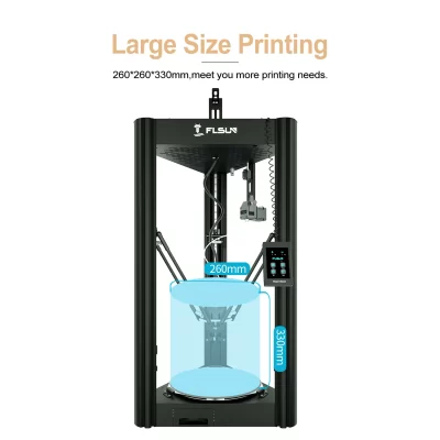 Flsun-fdm supermacer sr deluxe impressora 3d, 200mm, s, alta velocidade de impressão, tmc2209, extrusora drive duplo, nivelamento automático