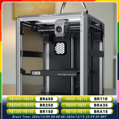 Creality K1 SE Impressora 3D com Velocidade de impressão de 600 mm/s com extrusora anti-entupimento Calibração automática com um
