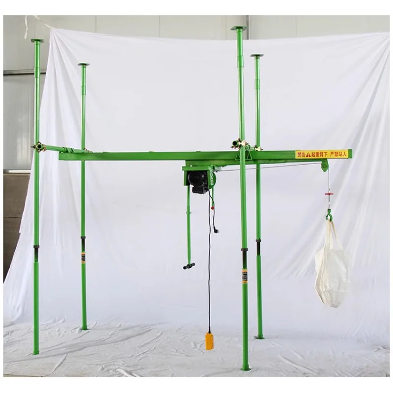 Anel duplo interno com 4 colunas, guindaste deslizante direto, talha pequena, decoração de casa, alimentação - Image 5