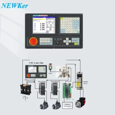 NEWKer Controlador CNC, Tela Grande, Torno Especial, Kit Retrofit Cabeça para Torno Automação, Fresagem, Corte e Máquina de Dobra