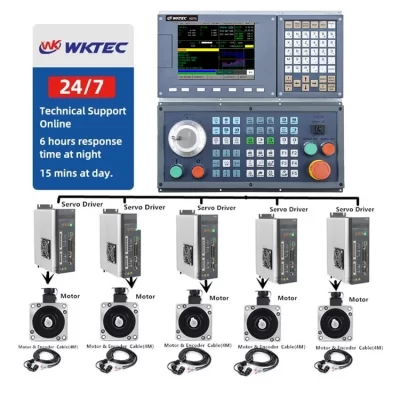 Controlador CNC profissional de 5 eixos para desktop, torno CNC, suporte Plc Atc Similar Siemens, sistema de controle