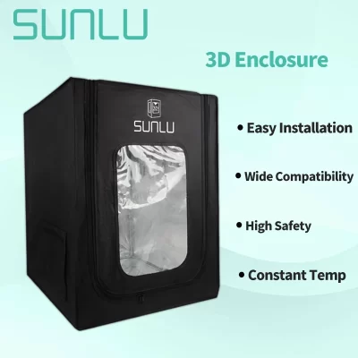 SUNLU 3D Printer Enclosure Isolation Cover 65*55*75cm Temperatura constante para Ender 3/ 3Pro e tamanhos de cama quente até 235*235mm
