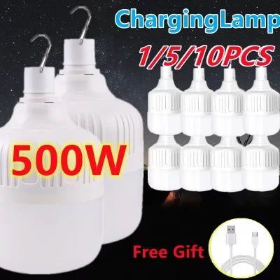 USB recarregável LED luz de emergência, lâmpada portátil, churrasco, camping, ao ar livre, bateria, 1 pc, 5 pcs, 10pcs