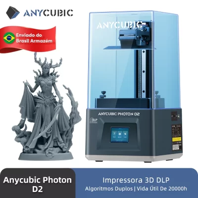 ANYCUBIC Photon D2 DLP Impressora 3D Algoritmos Duplos Impressão 3D De Ultra Alta Resolução 20000 Horas Vida Útil De 5.9 Polegadas
