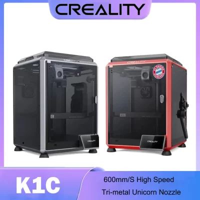 Impressora 3d creality k1c, 600mm s, impressão de alta velocidade, câmera ai, kit de extrusora sem entupimento, bocal tri-cromado, bocal unicórnio, rápido para alternar