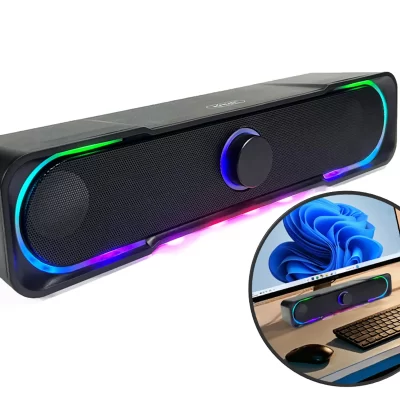 Caixa Som Caixinha Pc Computador Notebook Potente Led Rgb P2