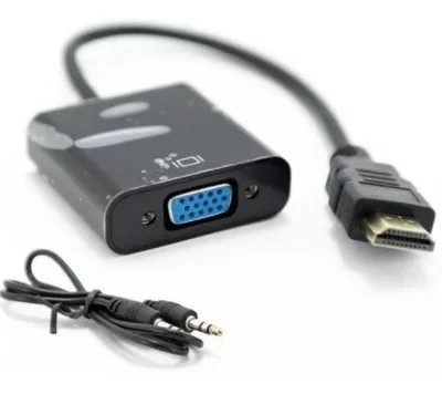 Mini HDMI Compatível Adaptador VGA PS3 XBOX TV Computador Portátil HDTV Projetor DVD 1080p HD Computador PC Conversor Cabo