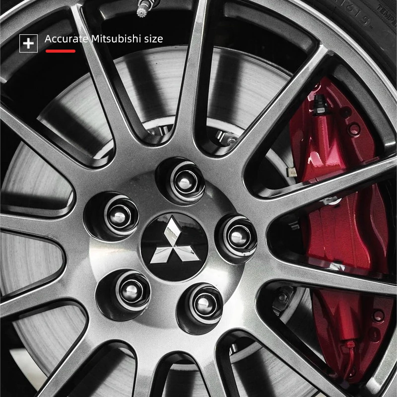 Roda de carro Centro Cap Hub Capa Badge, Auto Acessórios para Mitsubishi, Ralliart, Pajero, L200, Evolution, Evo, ASX, Competição, 60 milímetros, 4pcs - Image 5
