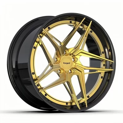 Jantes de carro forjadas personalizadas, roda de liga de alumínio 5x114.3 5x120 dourado preto branco para Benz/Porsche/BMW/Cayenne/Land Rover