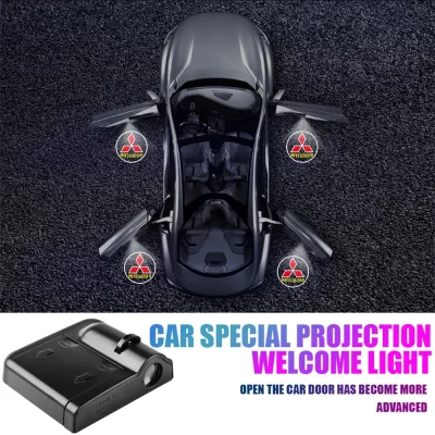 Carro led porta do carro lâmpada do projetor laser bem vindo luzes de cortesia decoração para mitsubishi asx lancer outlander l200 xpander galant