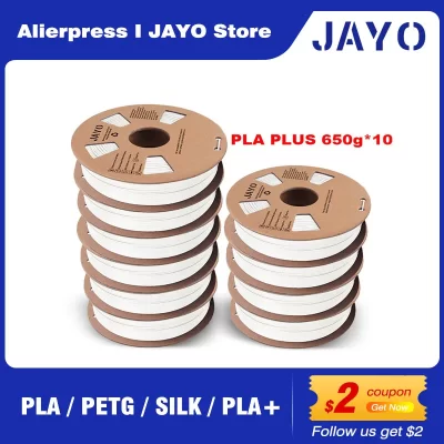 JAYO-Easy ABS 3D Printer Filament, materiais de impressão para impressora 3D, PLA, PETG, ASA, PLA Plus, 1,75mm, 0,65 kg, 1,1 kg por rolo, 10 peças