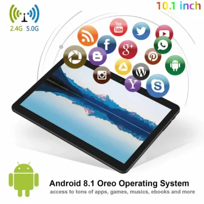 Tablet PC com Câmera Quad Core Dual, PC, V9, Android 8.1, 1GB RAM, 32GB ROM, MT8167, CPU, 1280x800 IPS, 5000mAh, 10,1 pol