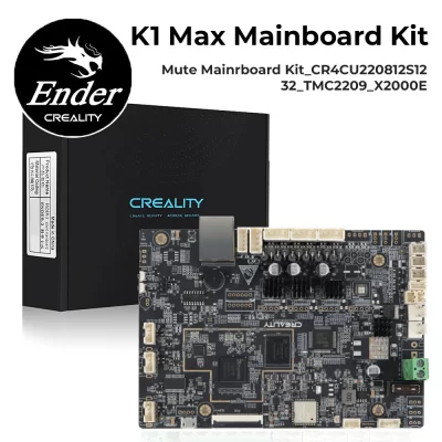 Creality Original K1 ou K1 MAX Placa-mãe Placa silenciosa atualizada CR4CU 220812 Peças da impressora 3D da placa principal S12 32Bit TMC2209 X2000E