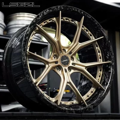 Lsgzl liga forjada 5x130 5x114.3 jantes de fibra de carbono 17 -26 polegadas roda côncava prato profundo roda de carro esportivo para porsche urus