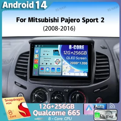 Android 14 para mitsubishi pajero sport 2 2008 - 2016 l200 triton 2006 - 2014 android rádio do carro reprodutor de vídeo multimídia estéreo bt