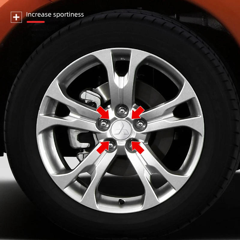 Roda de carro Centro Cap Hub Capa Badge, Auto Acessórios para Mitsubishi, Ralliart, Pajero, L200, Evolution, Evo, ASX, Competição, 60 milímetros, 4pcs - Image 4