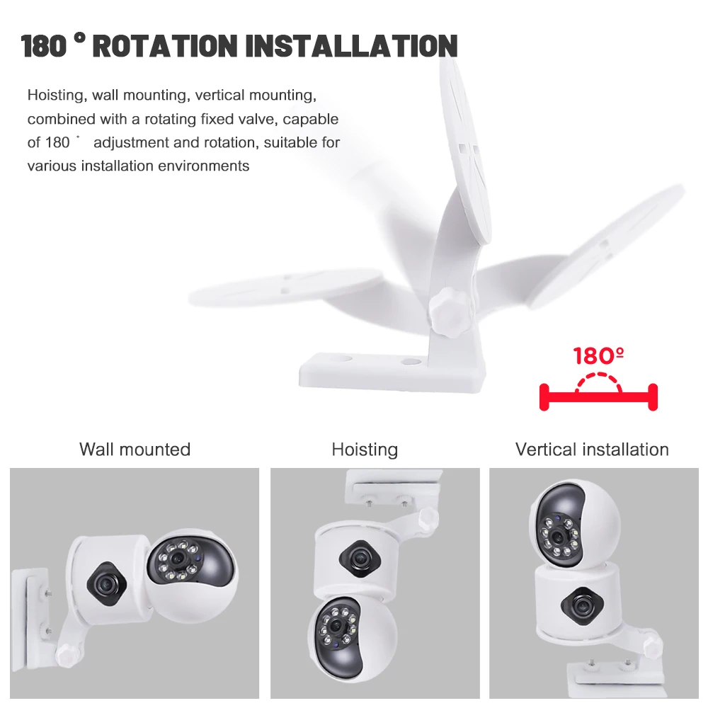 Sem perfuração suporte do monitor para câmera monitor de rede sem fio cabide interno rotativo montagem na parede base suporte da câmera web - Image 4