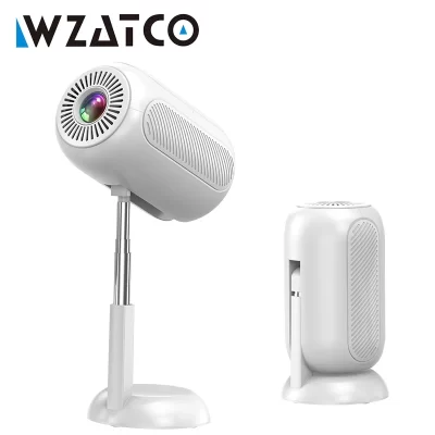 Popular wzatco t6 portátil inteligente projetor led android 11.0 wifi 1080p filme vídeo projetor lcd com teto freestyle