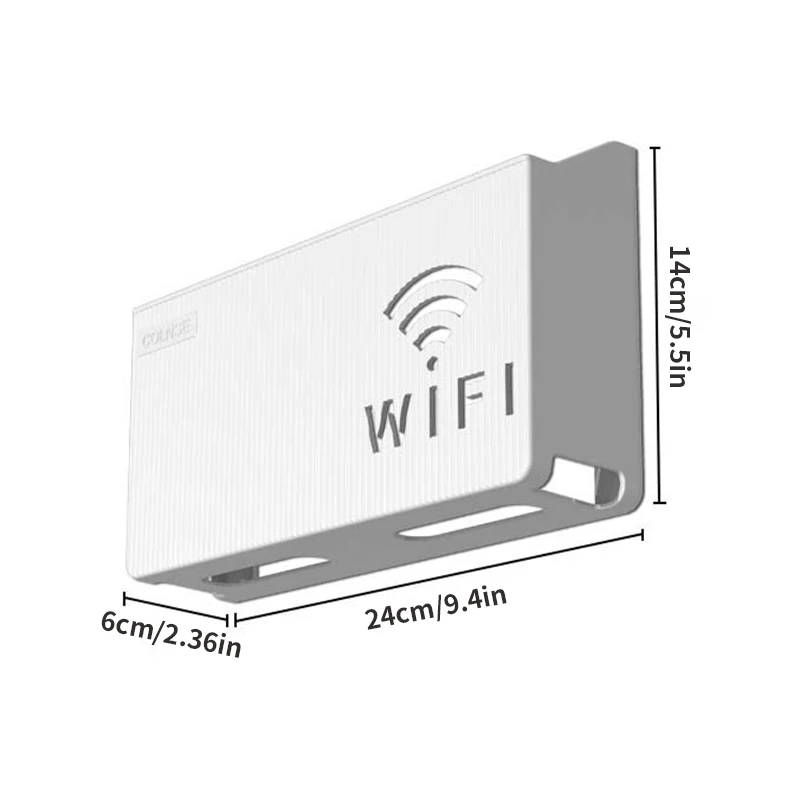 Caixa de armazenamento de roteador doméstico, wi-fi sem fio, rack de armazenamento montado na parede de set-top box de tv, para sala de estar, armazenamento de classificação de quarto - Image 6