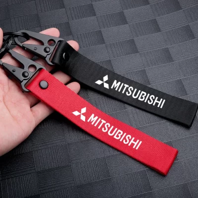 Fita do carro Chaveiro, Anel para Mitsubishi Lancer, ASX, Outlander, Pajero, Carisma, L200, Galant, EVO, Auto Acessórios